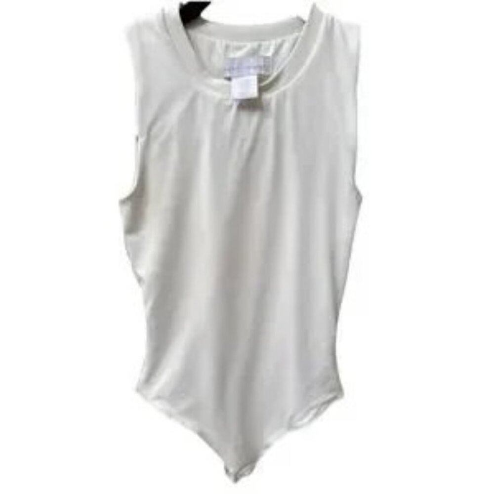 HOUSE OF HARLOW Cream Tank Bodysuit Size X Small excellent cond